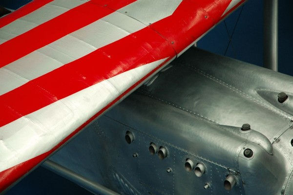 Détail de carrosserie d'avion au musée d e l'air et de l'espace
