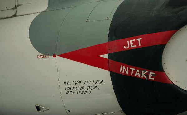 Détail de carrosserie d'avion au musée d e l'air et de l'espace