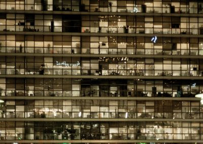 Photo à la Défense de nuit